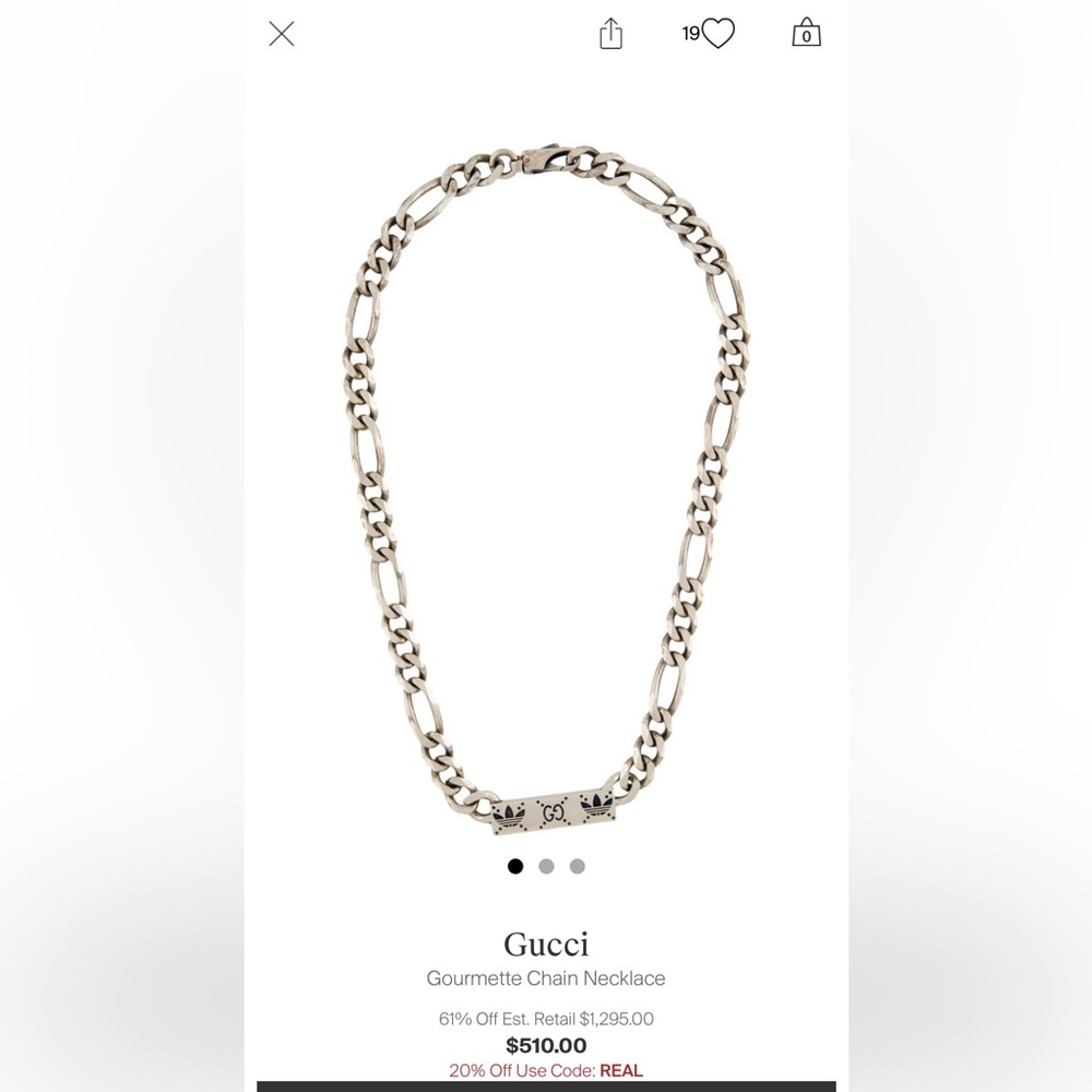 Gucci / Adidas Silver Link Necklace - Picture 7 of 7